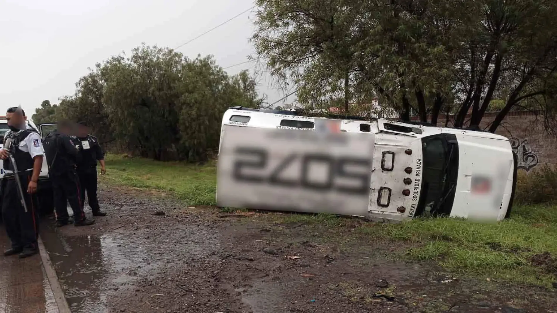 vuelca camion de valores